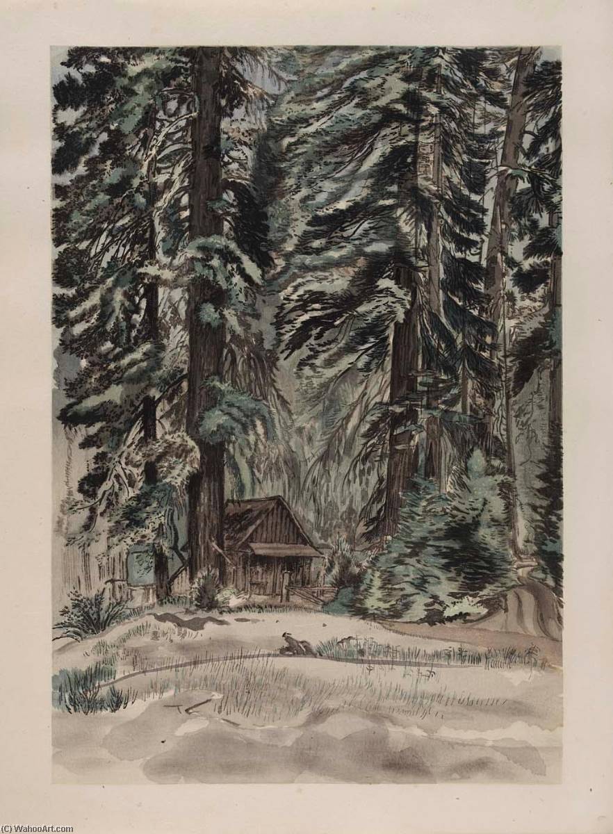 Evening At Carl Inn (progressive Proof No.80) — Chiura Obata