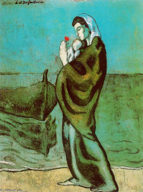 Madre Y Niño A Orillas Del Mar — Pablo Picasso