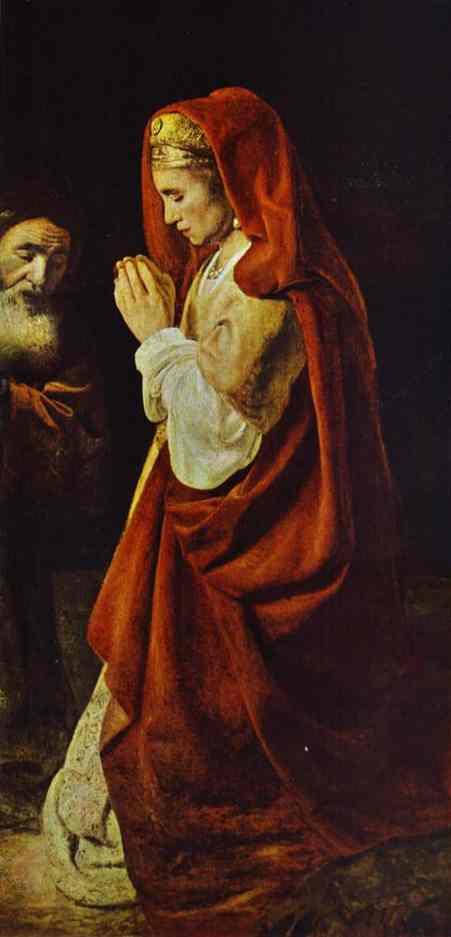 Sacrifice Of Manoah. Detail — Rembrandt Van Rijn