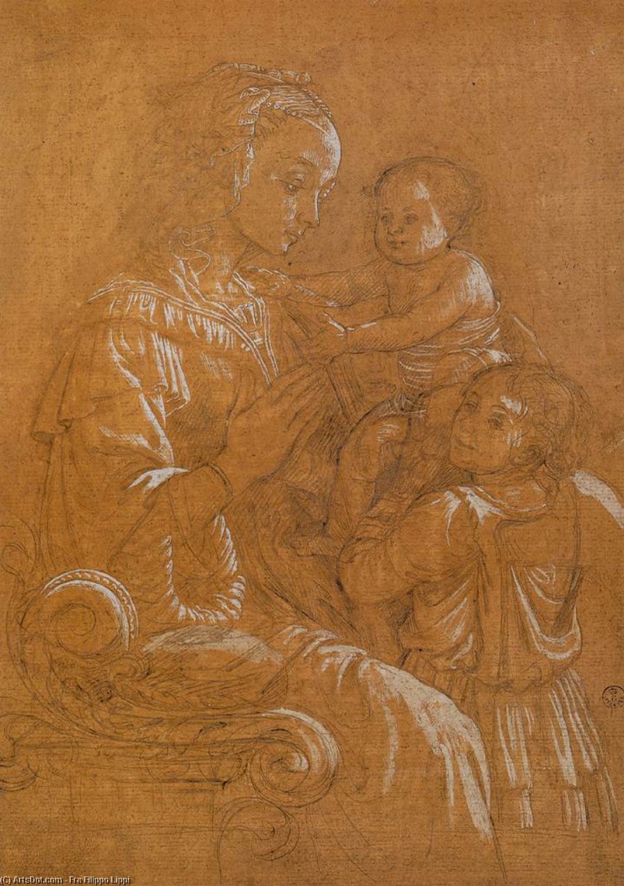 Madonna With Child And Two Angels — Filippo Di Tommaso Lippi