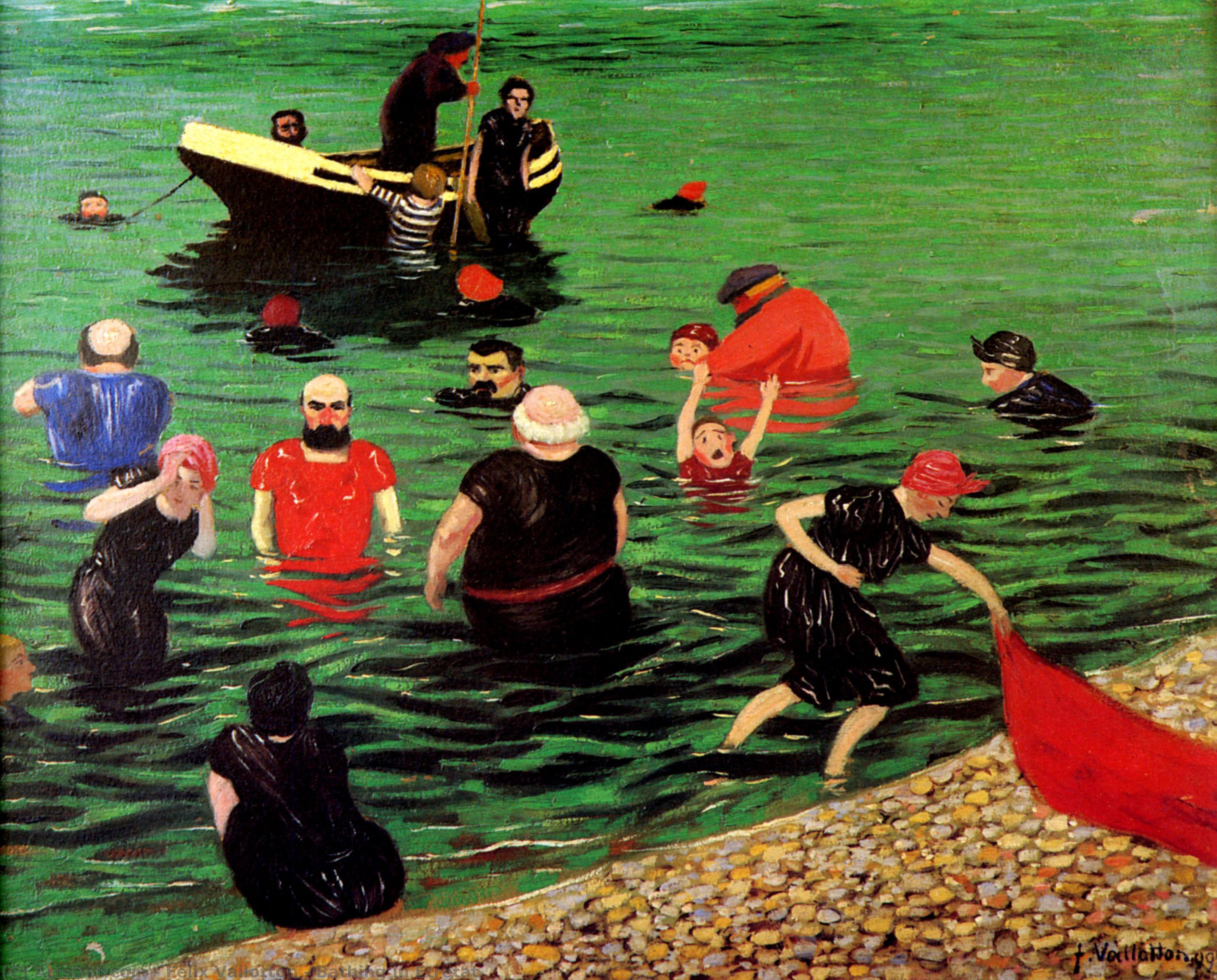 Bathing In Etretat — Félix Vallotton
