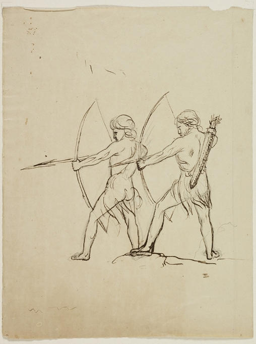 Figures With Bows And Arrows — Thomas Cole
