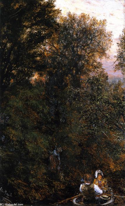 Outing In A Dinghy — Adolph Von Menzel
