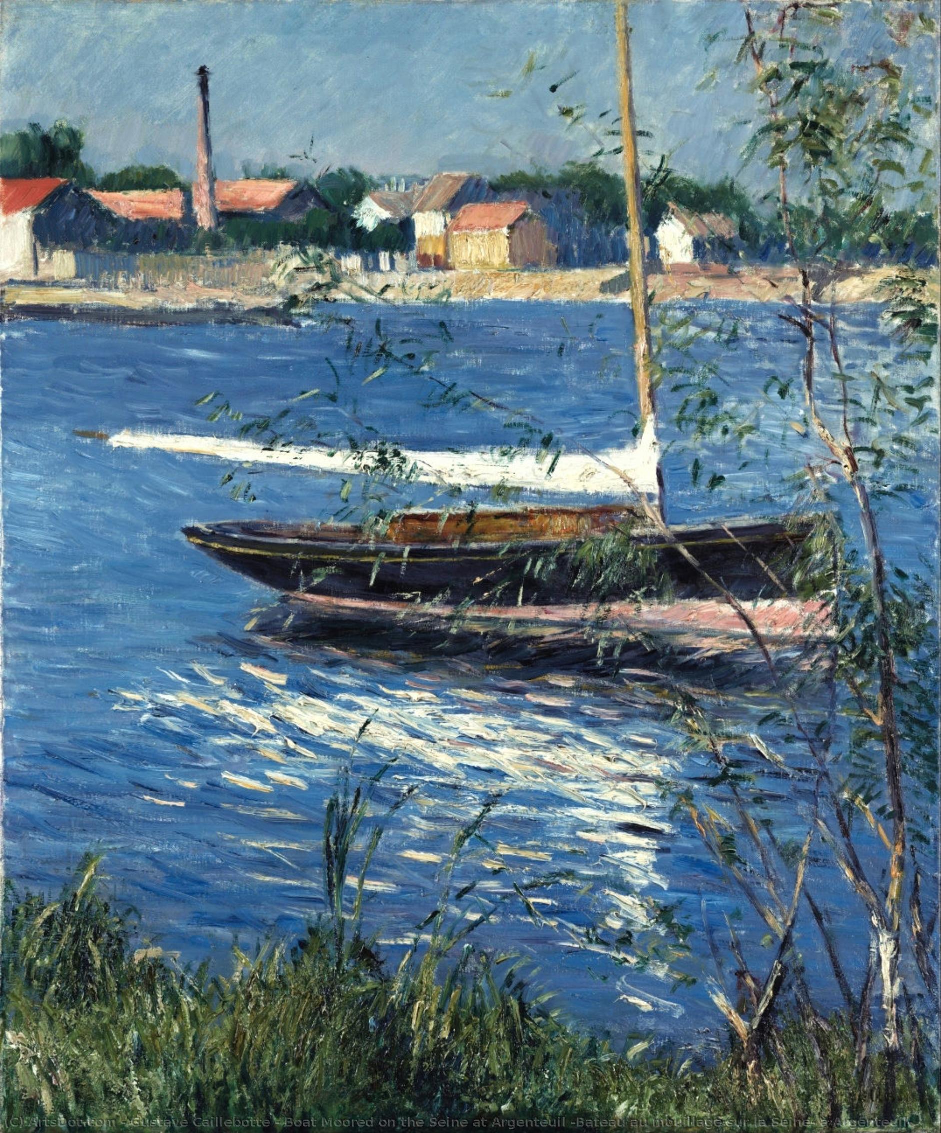 Boat Moored On The Seine At Argenteuil (bateau Au Mouillage Sur La Seine, À Argenteuil) — Gustave Caillebotte