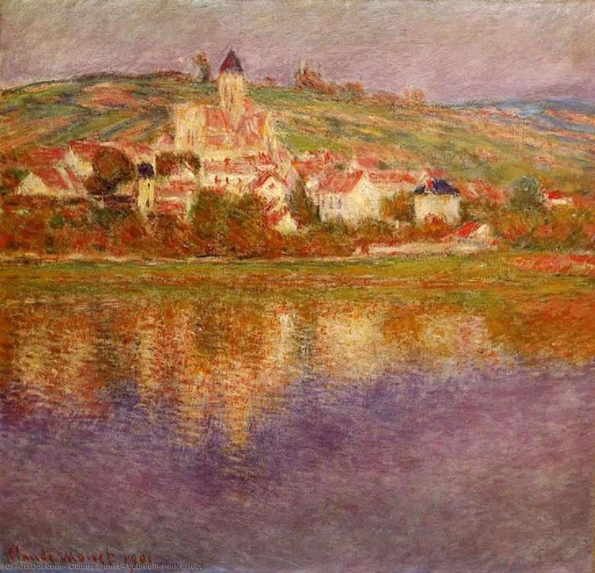 Vetheuil, Pink Effect — Claude Monet