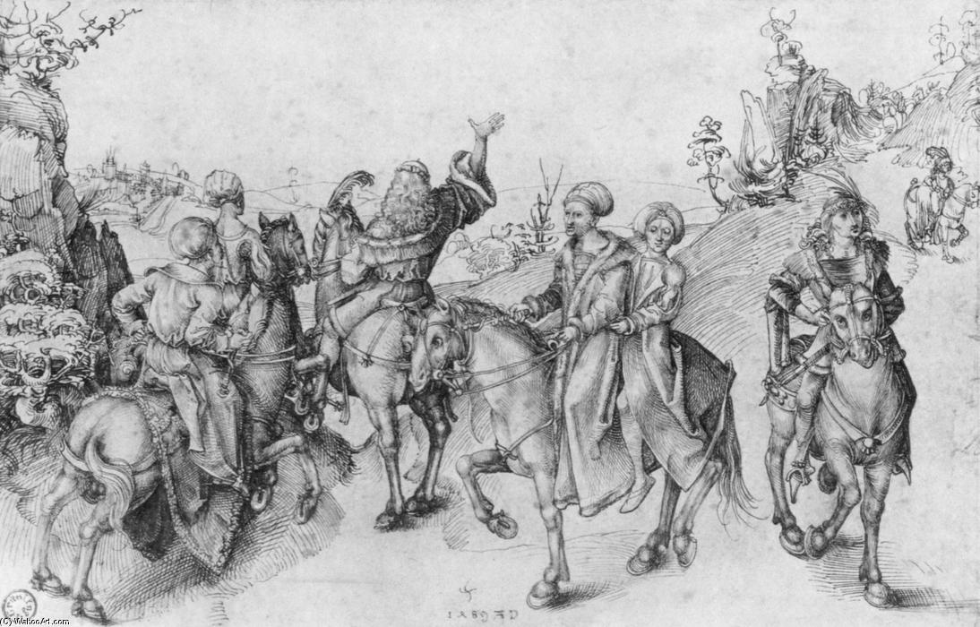 Society On Horseback — Albrecht Dürer