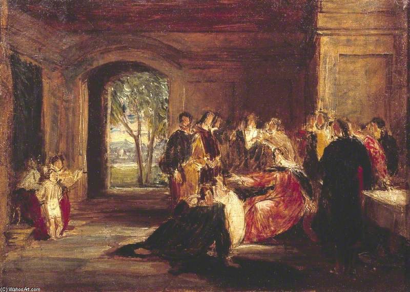 Sketch For 'christ Rebuking His Disciples By Calling The Little Child' — Charles Robert Leslie