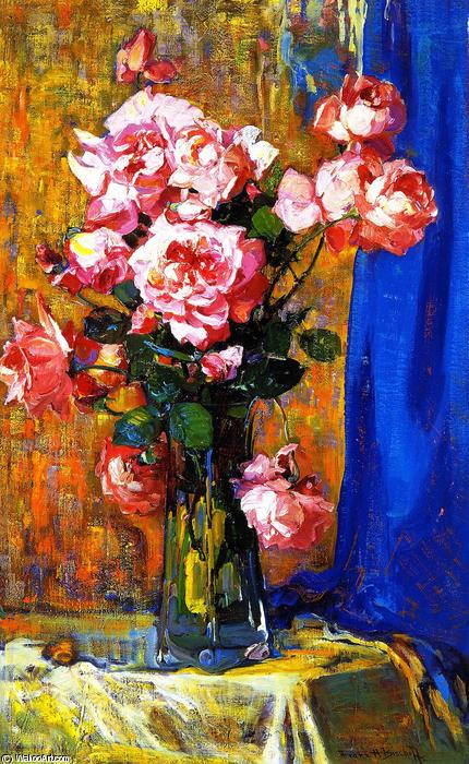 Roses In A Atall Glass — Franz Bischoff