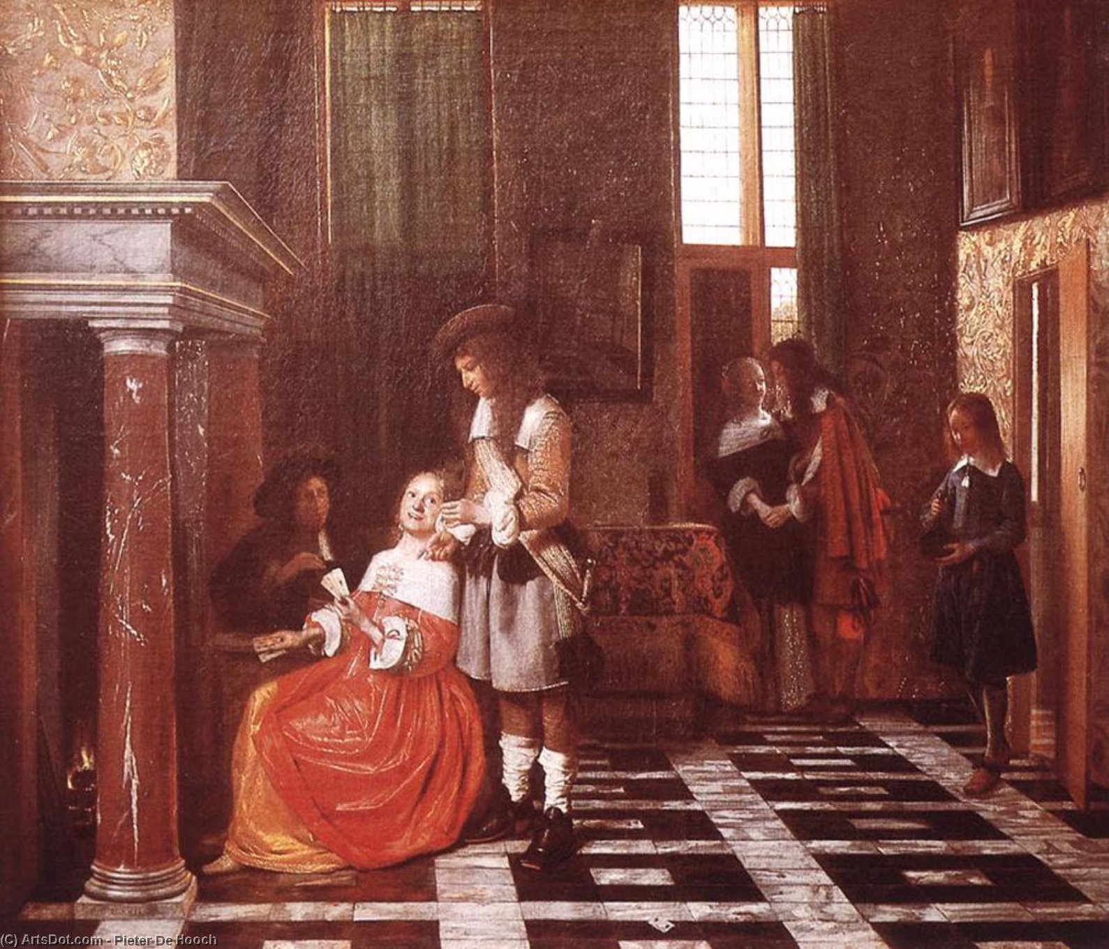The Card-players, Louvre — Pieter De Hooch