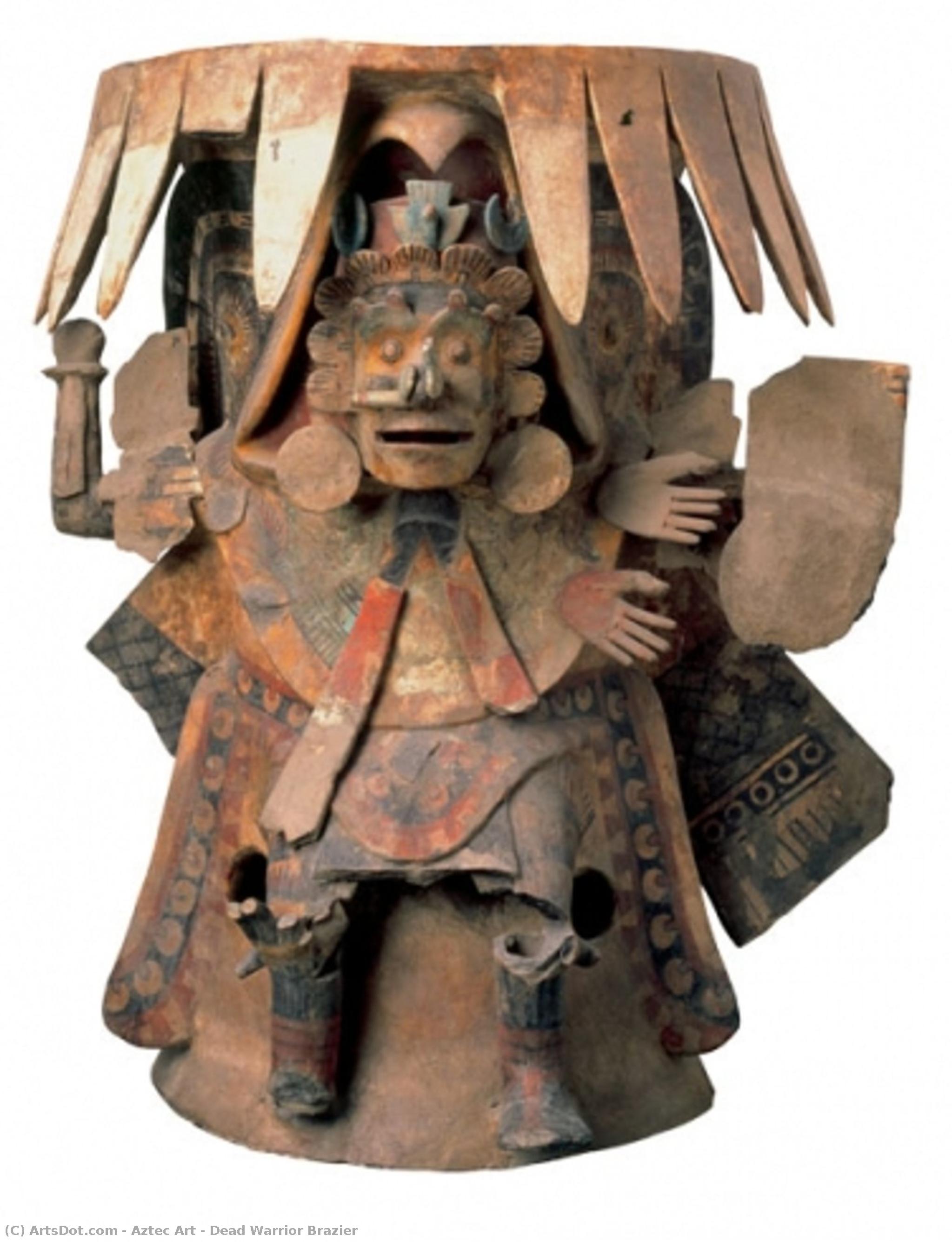 Dead Warrior Brazier — Aztec Empire