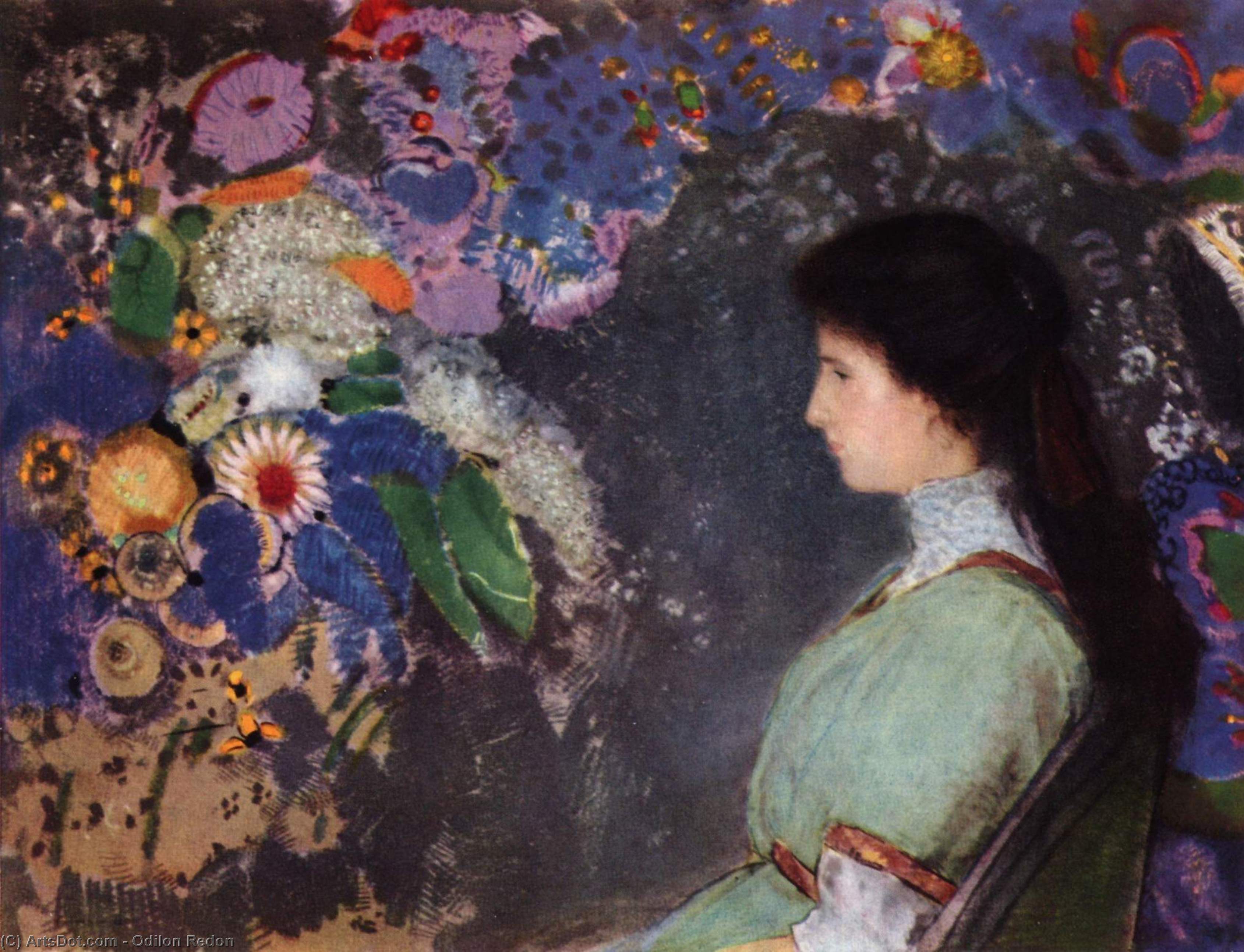 Portrait Of Violette Heymann — Odilon Redon