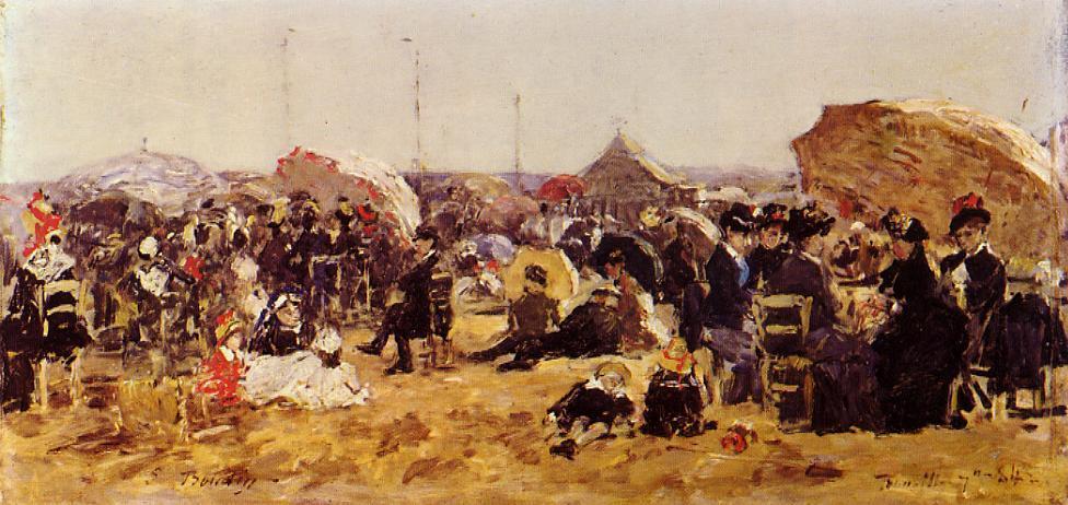 Beach At Trouville — Eugène Louis Boudin