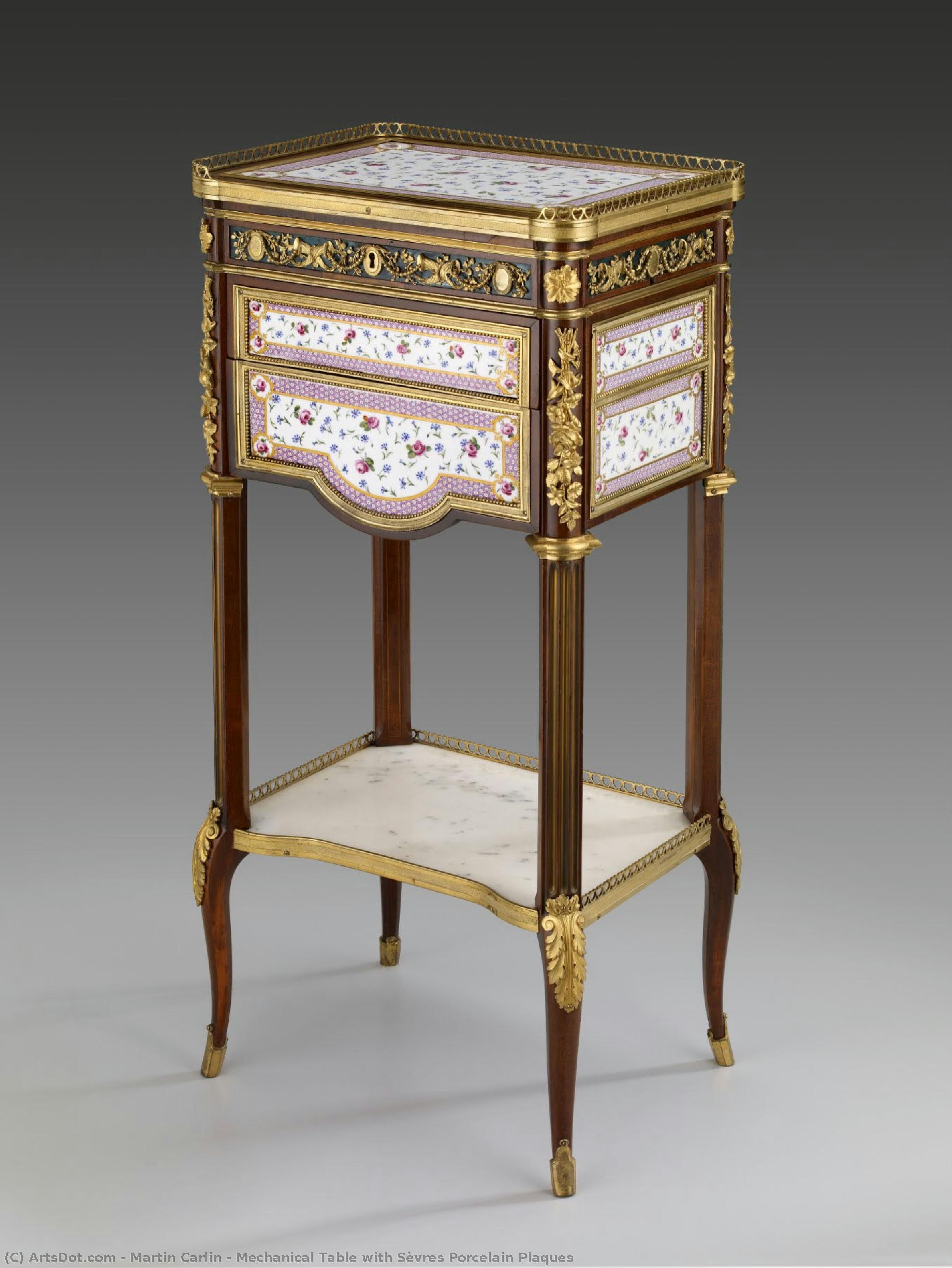 Mechanical Table With Sèvres Porcelain Plaques — Martin Carlin