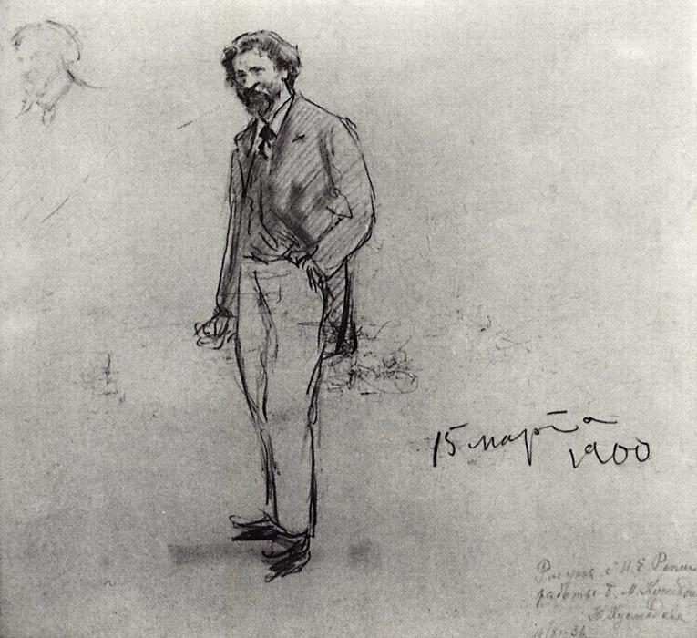 Portrait Of Ilya Repin — Boris Mikhailovich Kustodiev