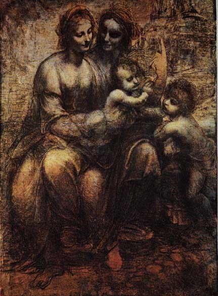 St Anne With Mary And St John — Leonardo Da Vinci