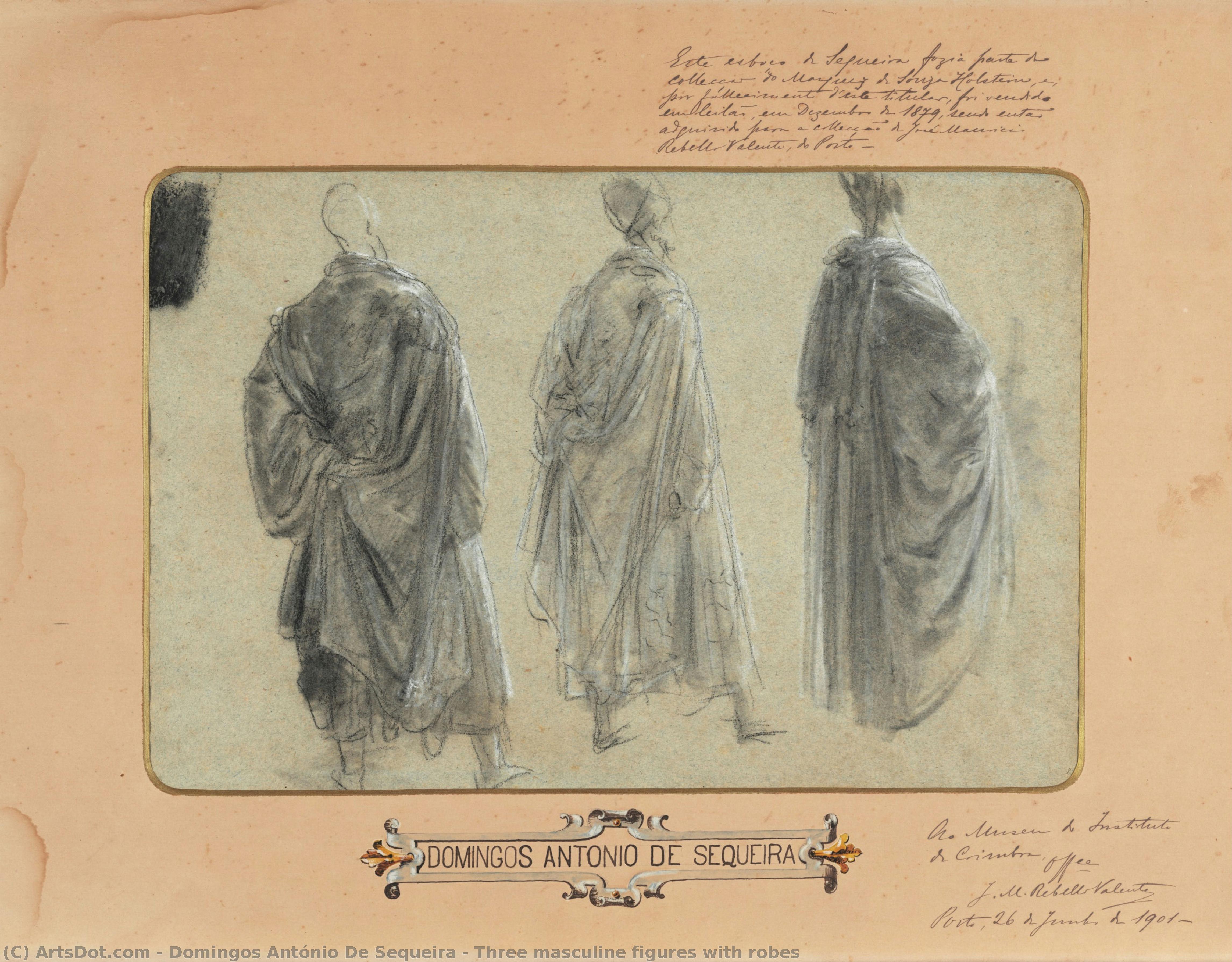 Three Masculine Figures With Robes — Domingos António De Sequeira