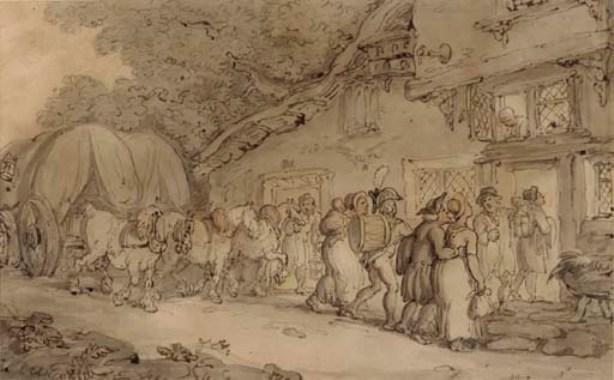 Arriving At The Inn — Thomas Rowlandson