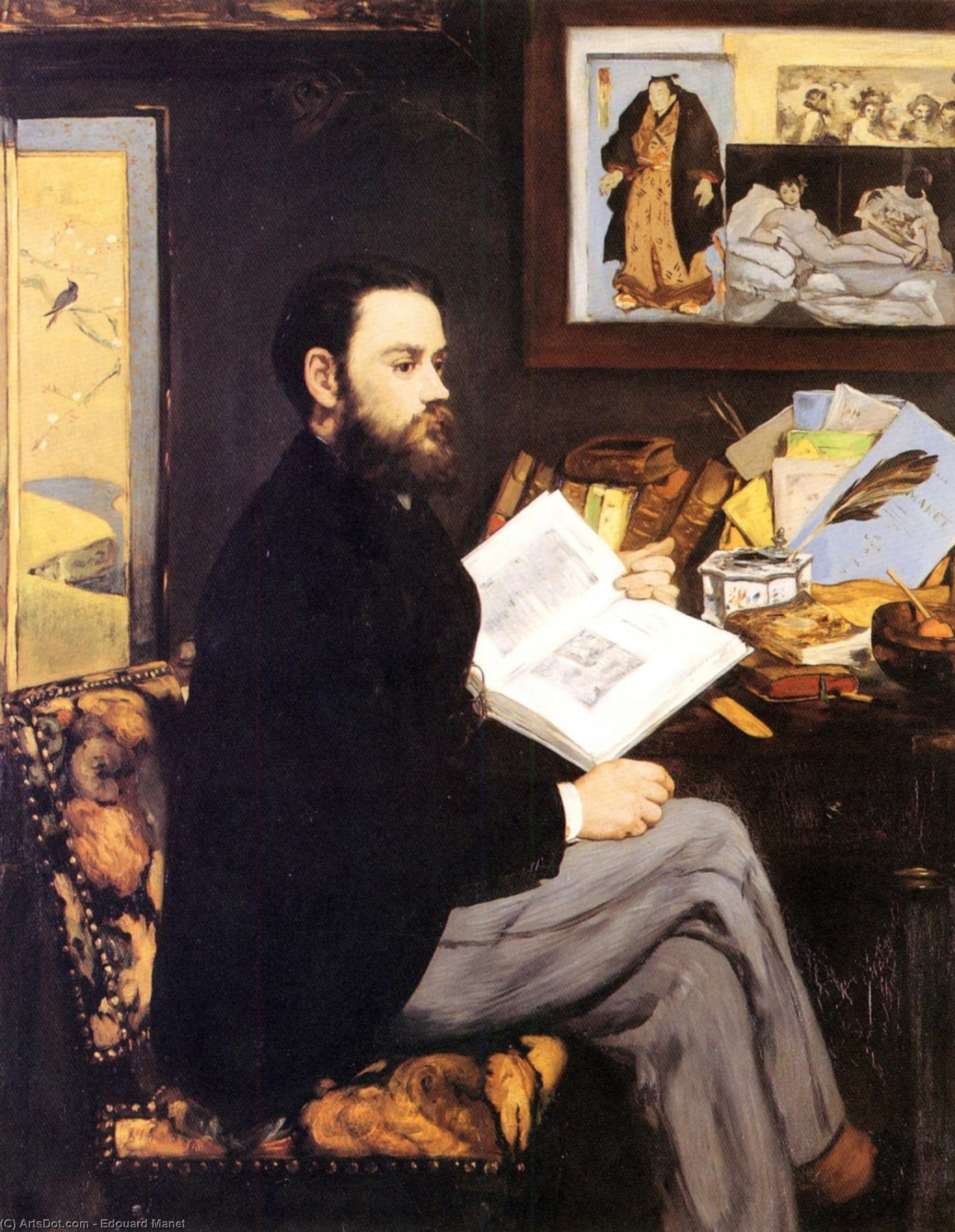 Portrait D'emile Zola, Musee D'orsay — Édouard Manet