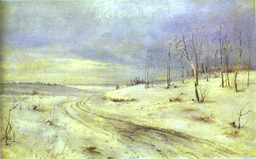 A Winter Road — Alexei Kondratyevich Savrasov