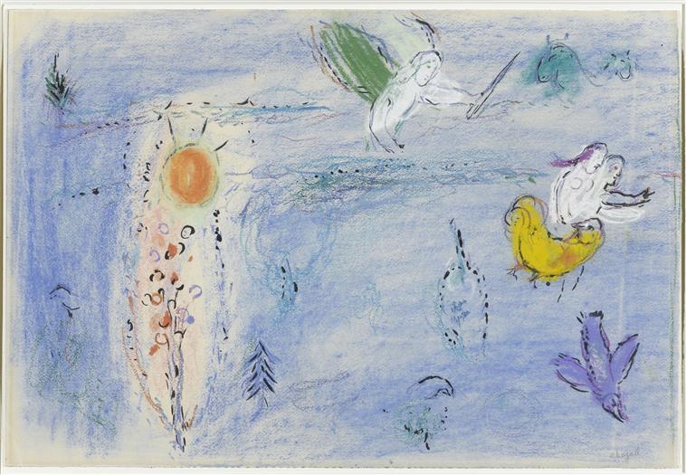 Adam And Eve Expelled From Paradise — Marc Chagall