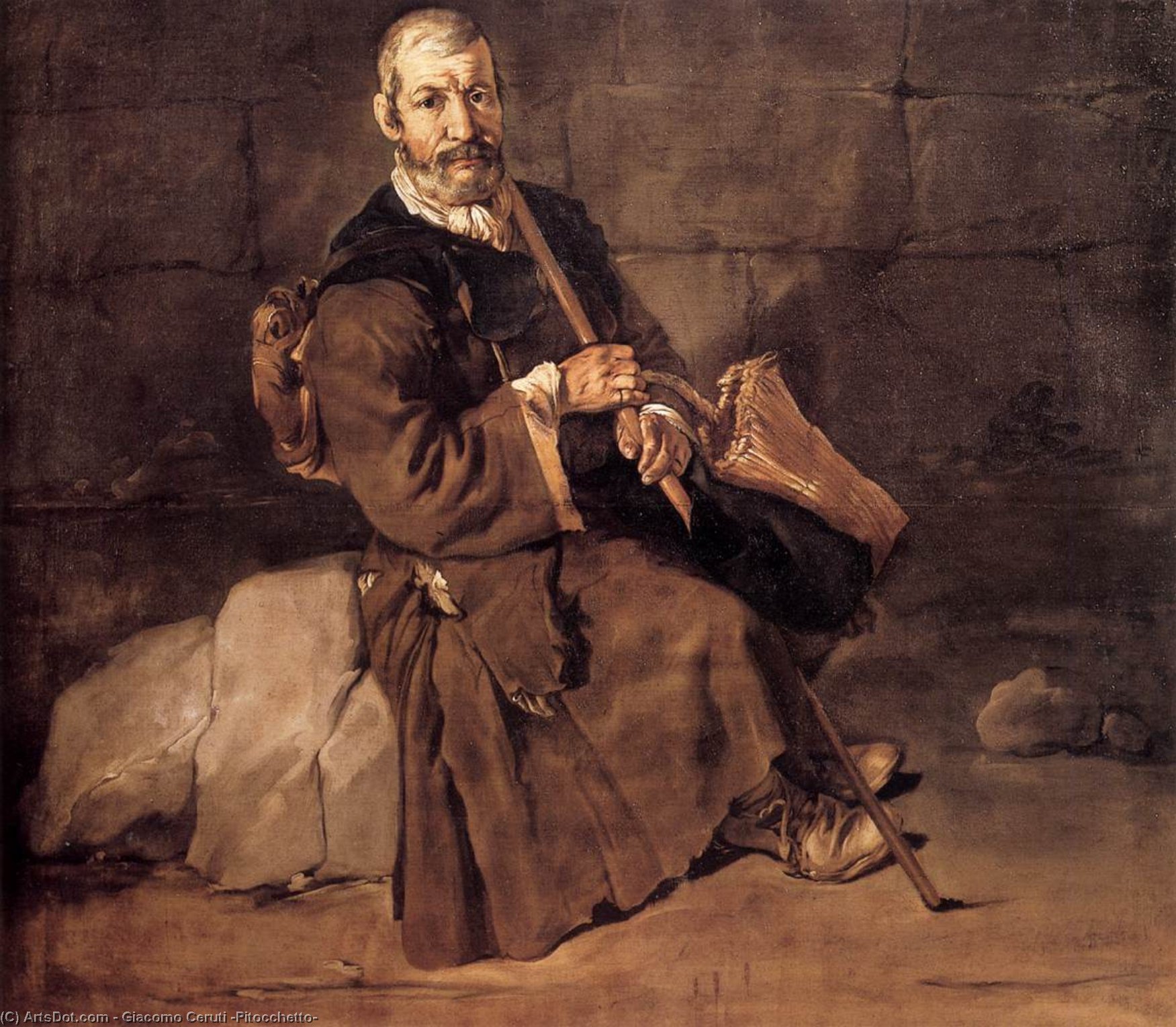 Beggar Resting — Giacomo Ceruti (pitocchetto)
