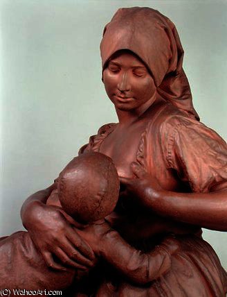 Peasant Woman Nursing An Infant — Aimé-jules Dalou