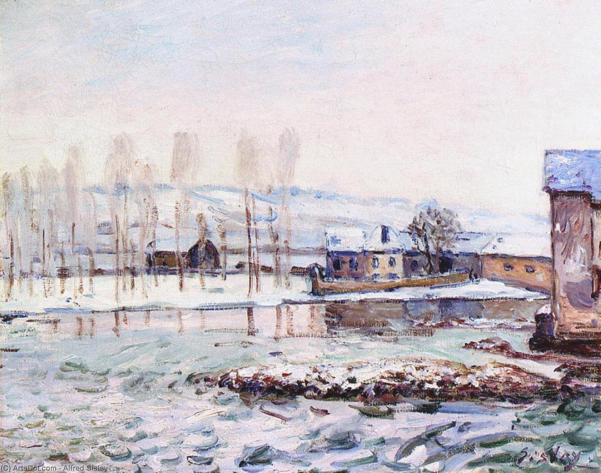 The Mills At Moret — Alfred Sisley