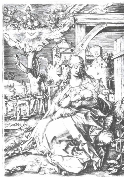 Mary At The Gate — Albrecht Dürer