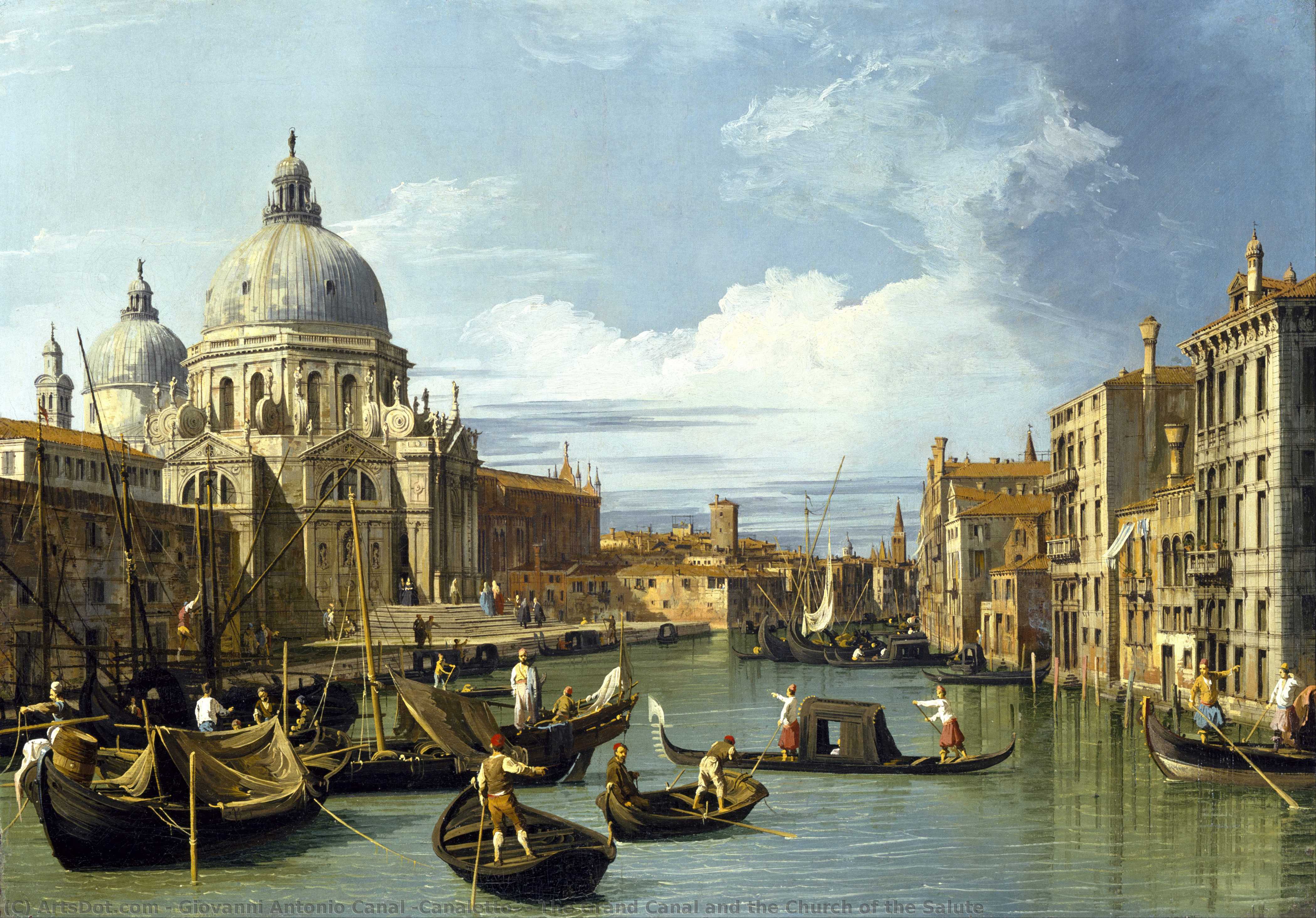 The Grand Canal And The Church Of The Salute — Canaletto