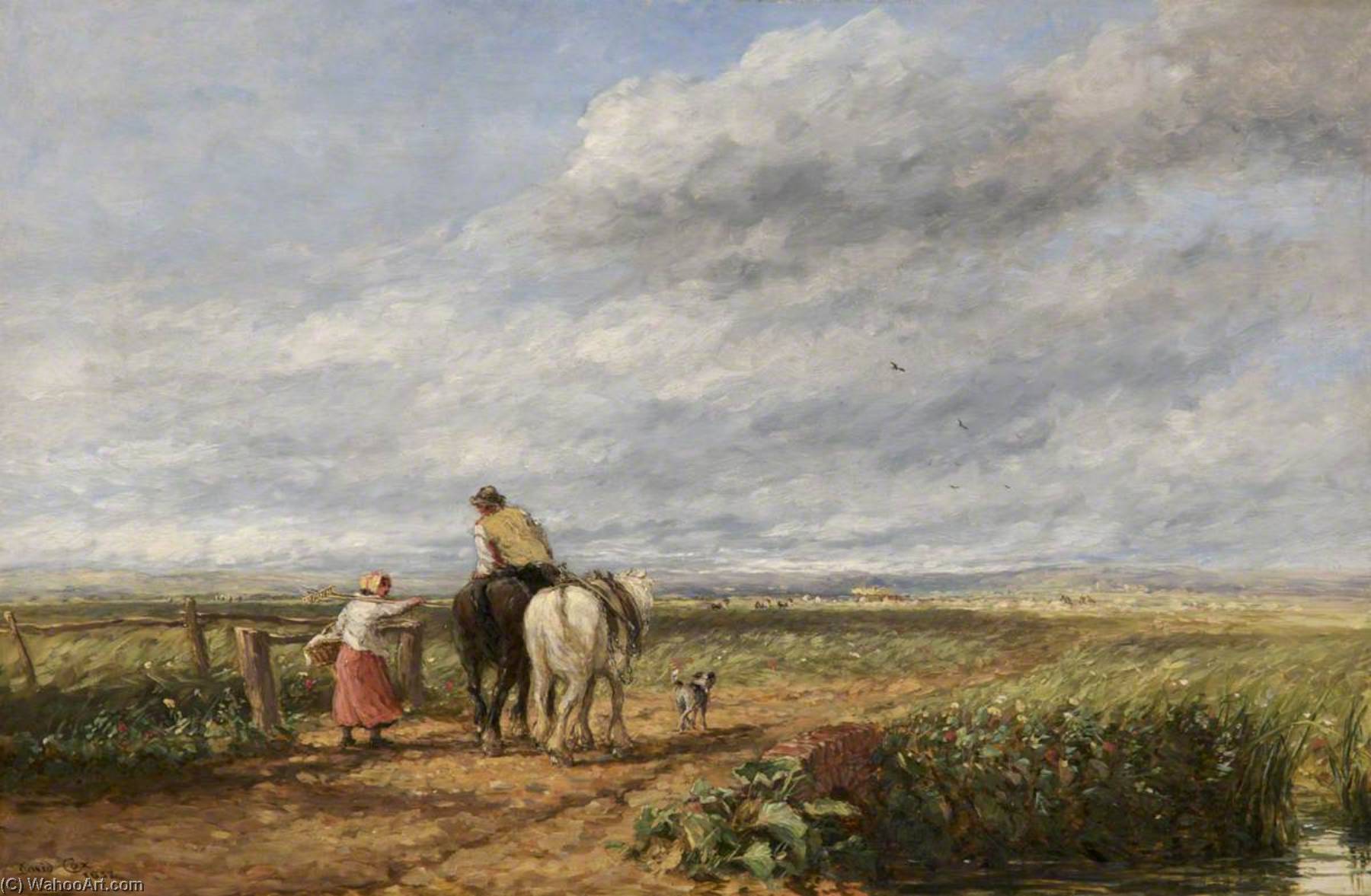 A Breezy Day Going To The Hayfield — David Cox The Elder