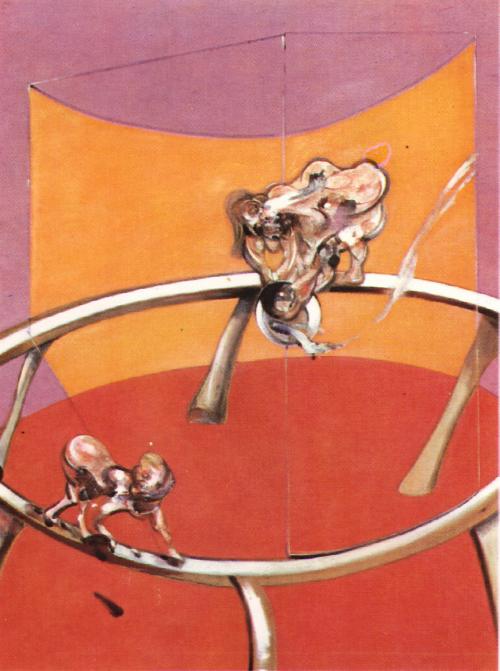 Woman Emptying A Bowl Of Water And Paralytic Child On — Francis Bacon