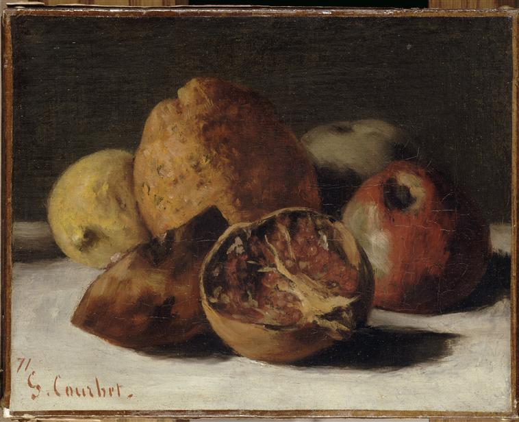Still Life With Apples And Pomegranates — Gustave Courbet