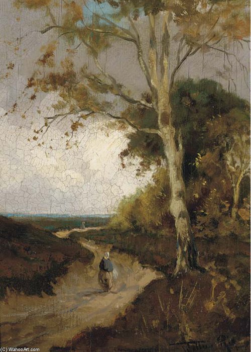 A Figure On A Pastoral Track — Willem Cornelis Rip