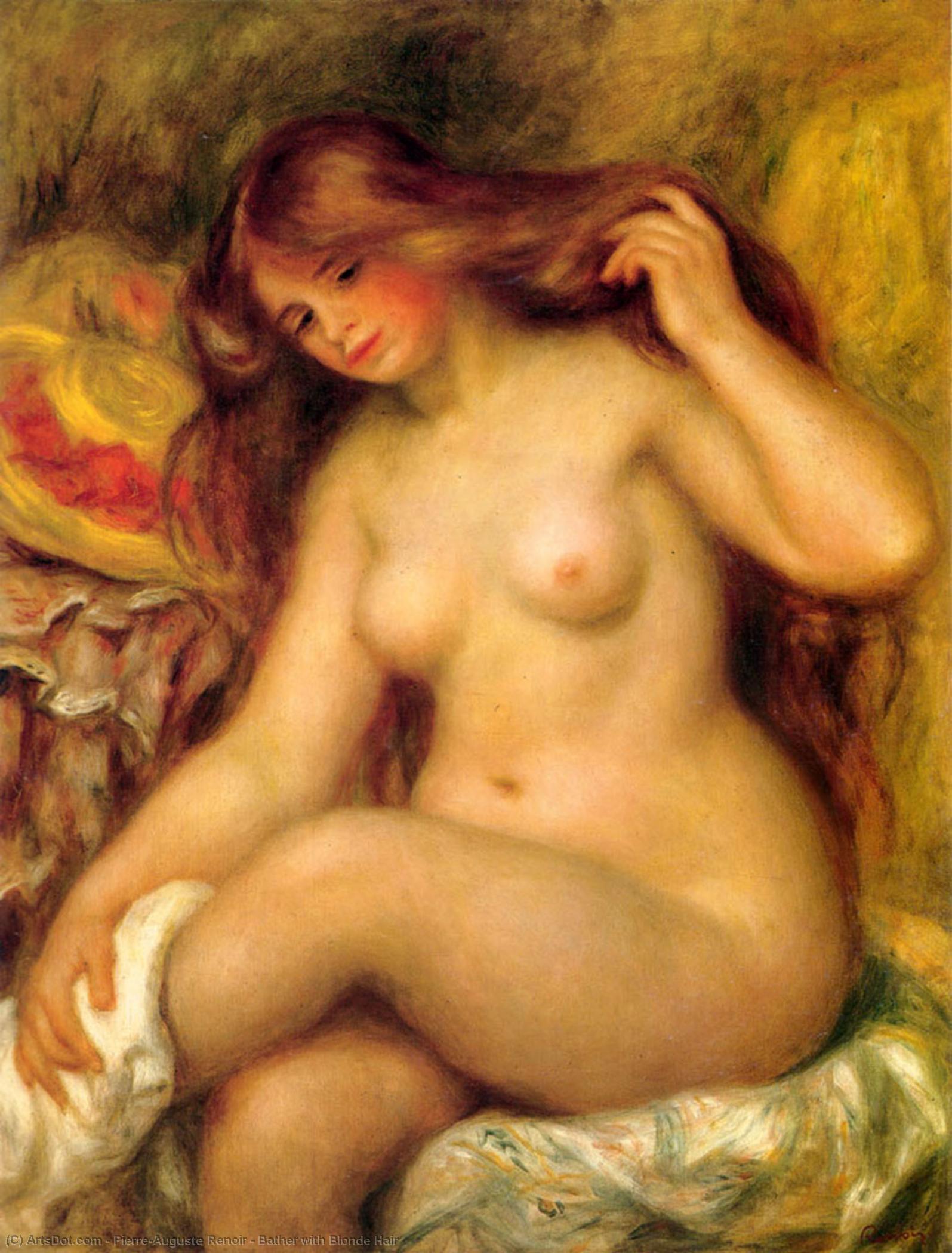 Bather With Blonde Hair — Pierre-auguste Renoir