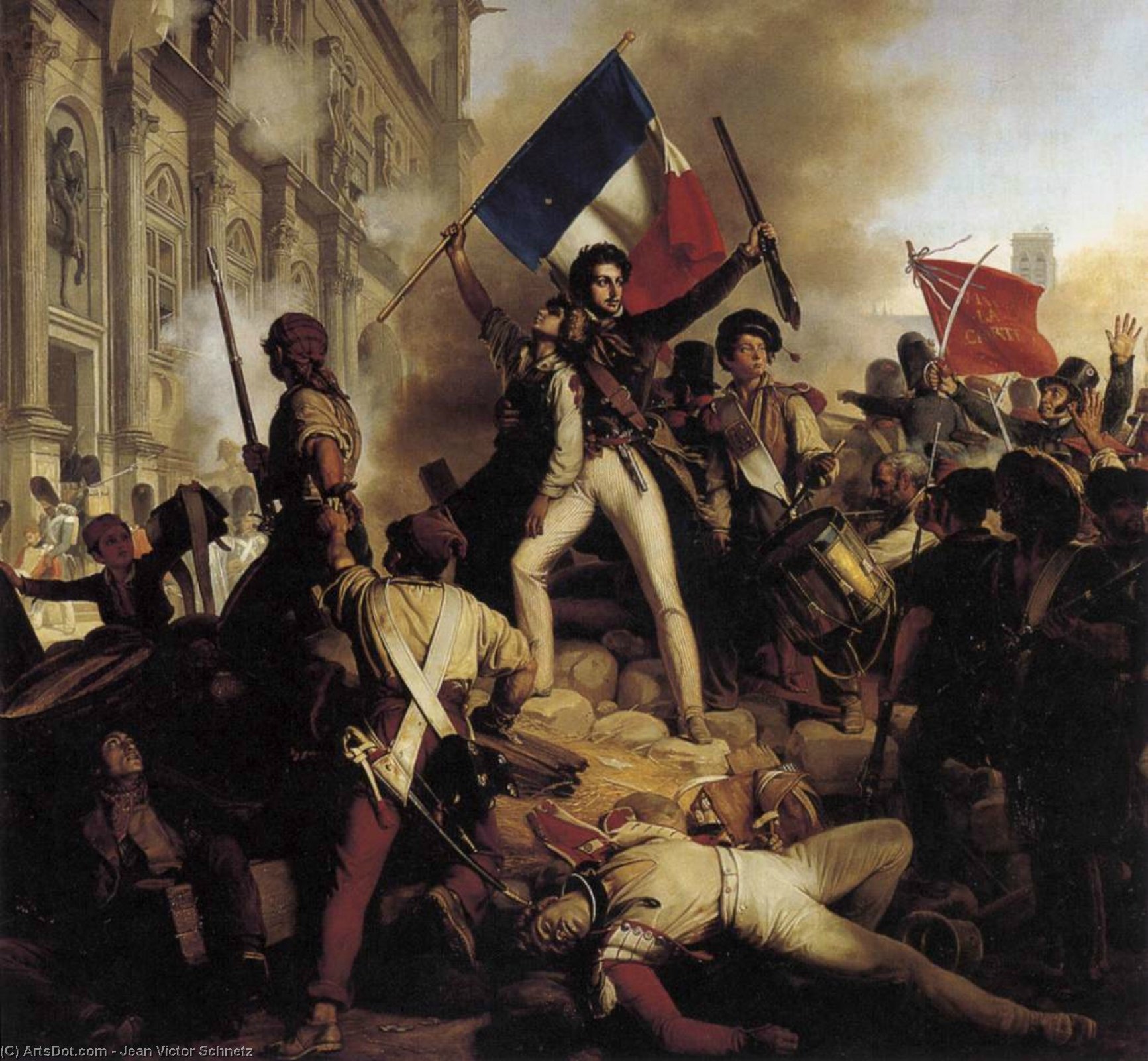 The Battle For The Town Hall, 28 July 1830 — Jean Victor Schnetz