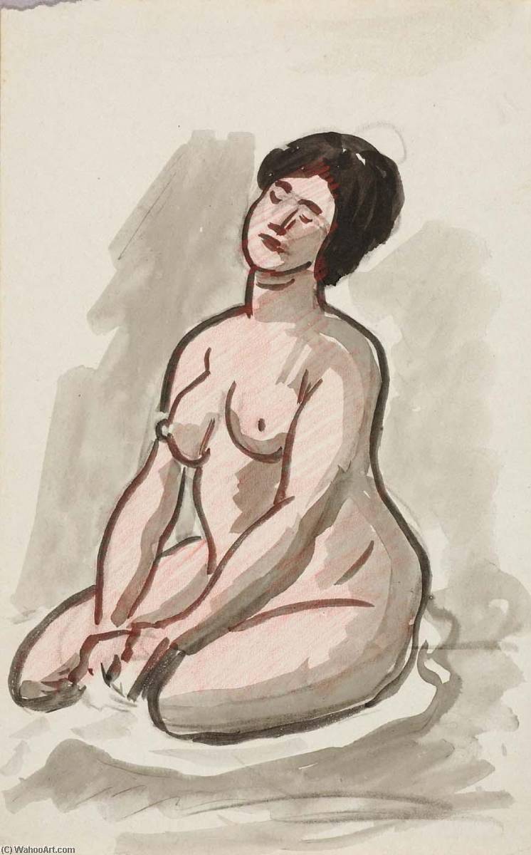 Female Nude, Sitting — Carl Newman