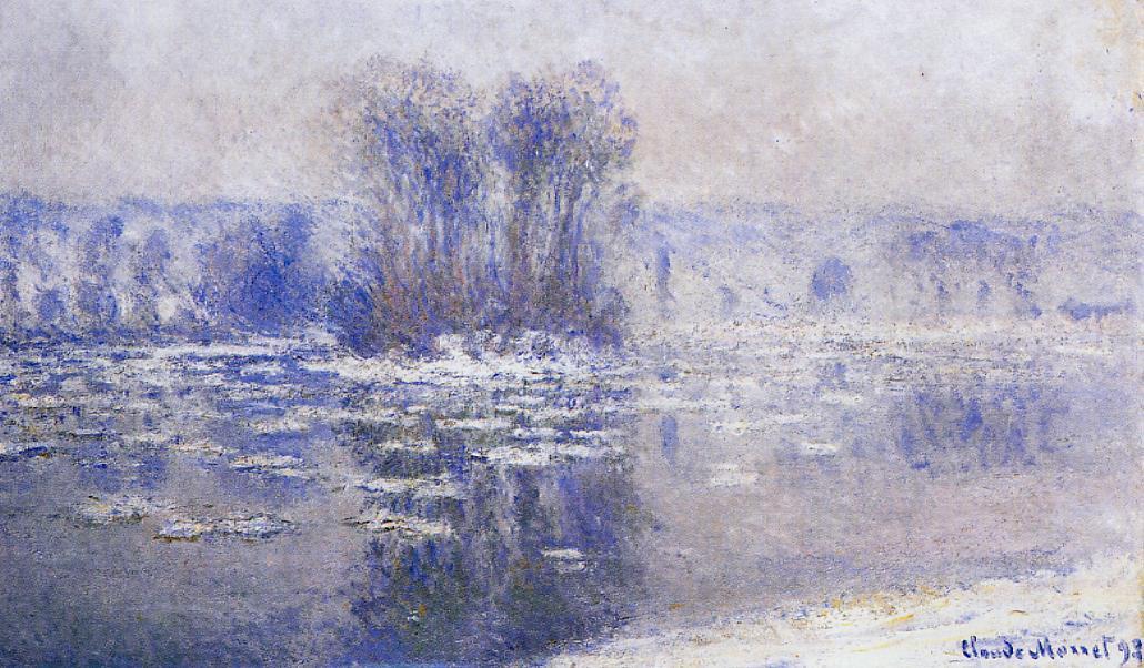 Floes At Bennecourt — Claude Monet