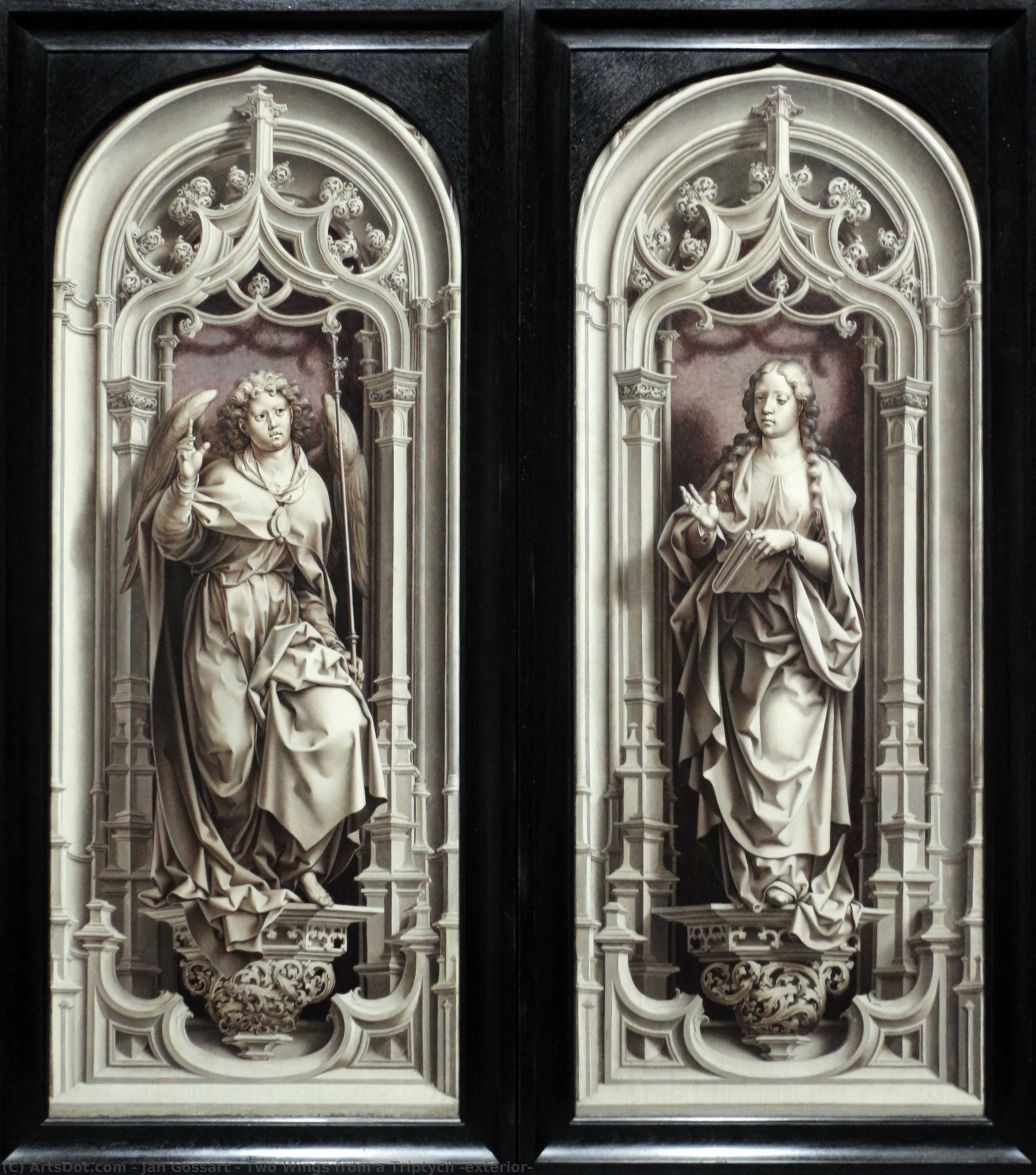 Two Wings From A Triptych (exterior) — Jan Gossart