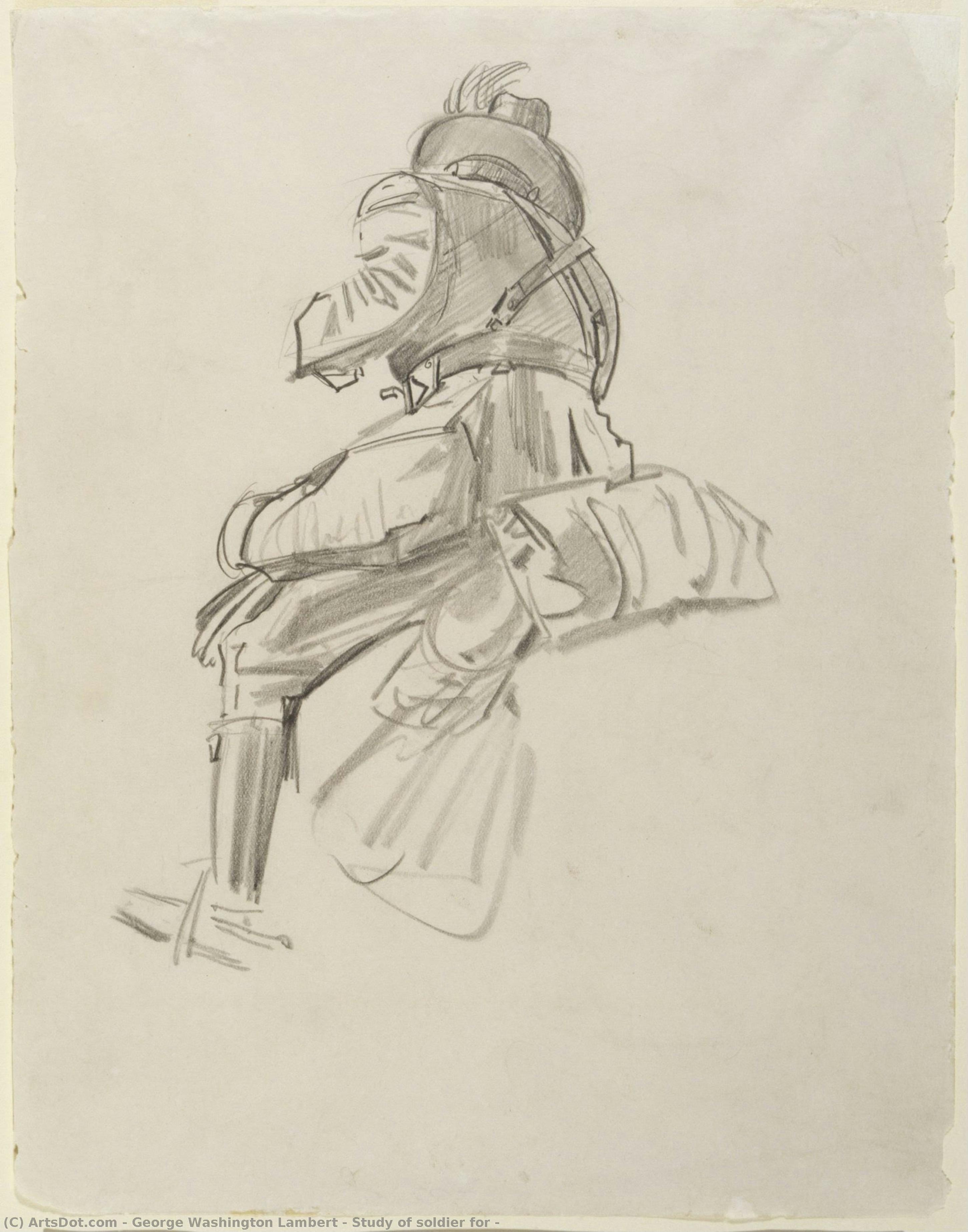 Study Of Soldier For — George Washington Thomas Lambert