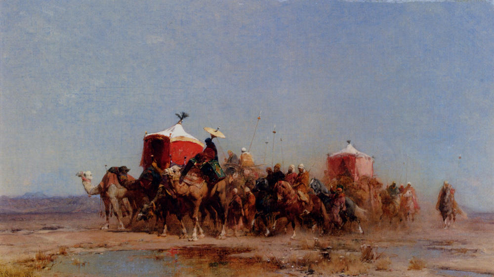 Caravan In The Desert — Alberto Pasini