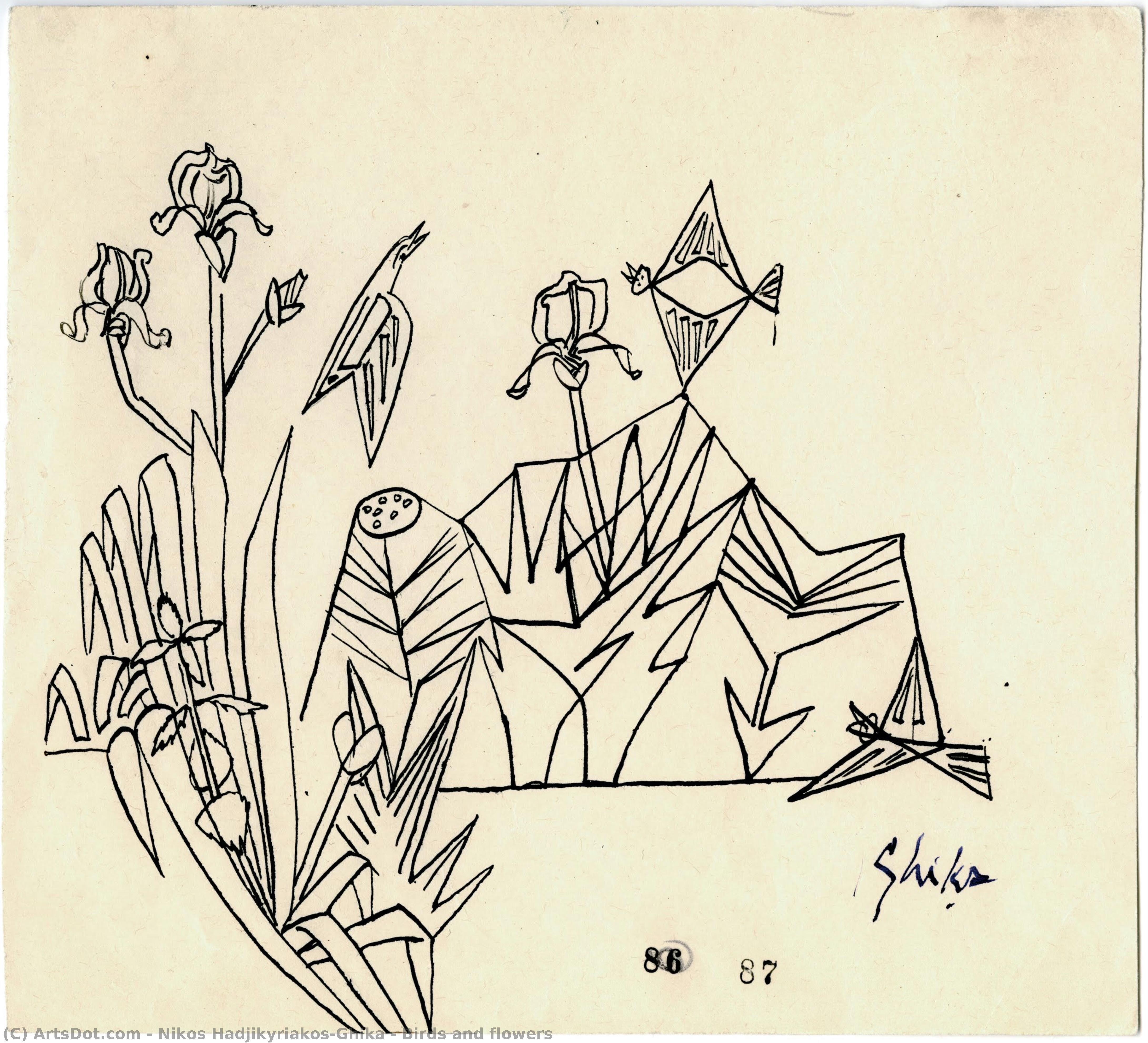 Birds And Flowers — Nikos Hadjikyriakos-ghika
