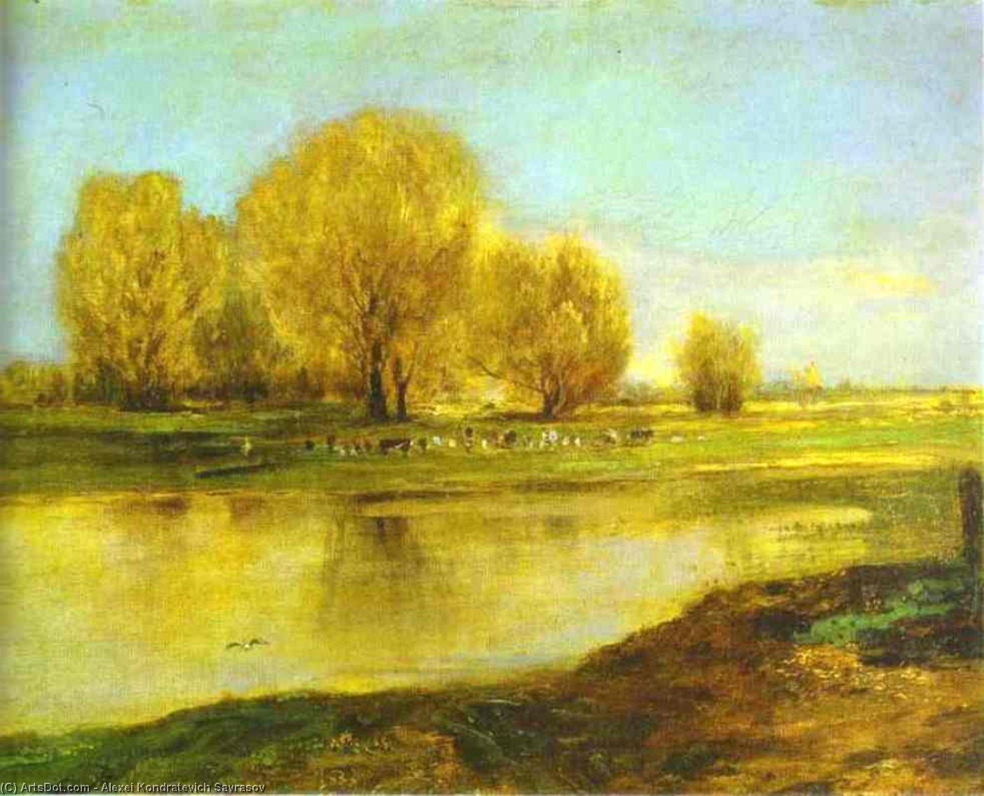 Willows By A Pond — Alexei Kondratyevich Savrasov