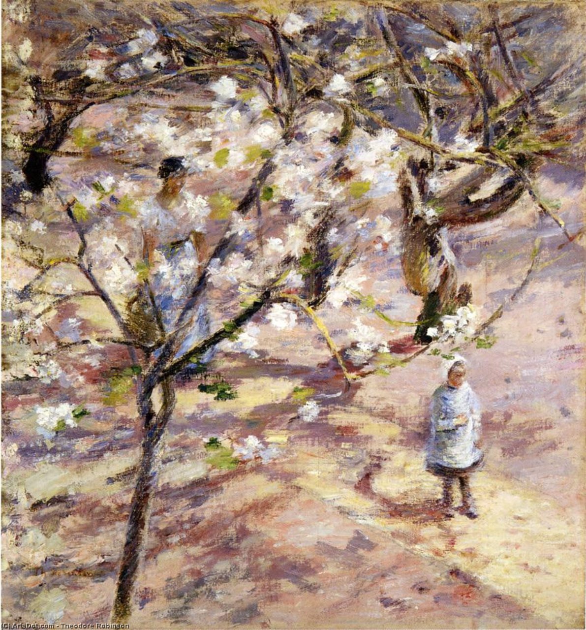 Blossoms At Giverny — Theodore Robinson