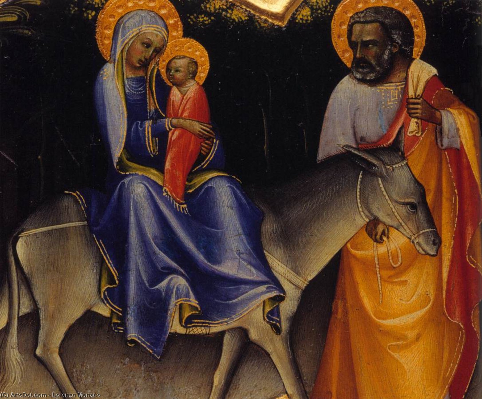 The Flight Into Egypt (detail) — Lorenzo Monaco