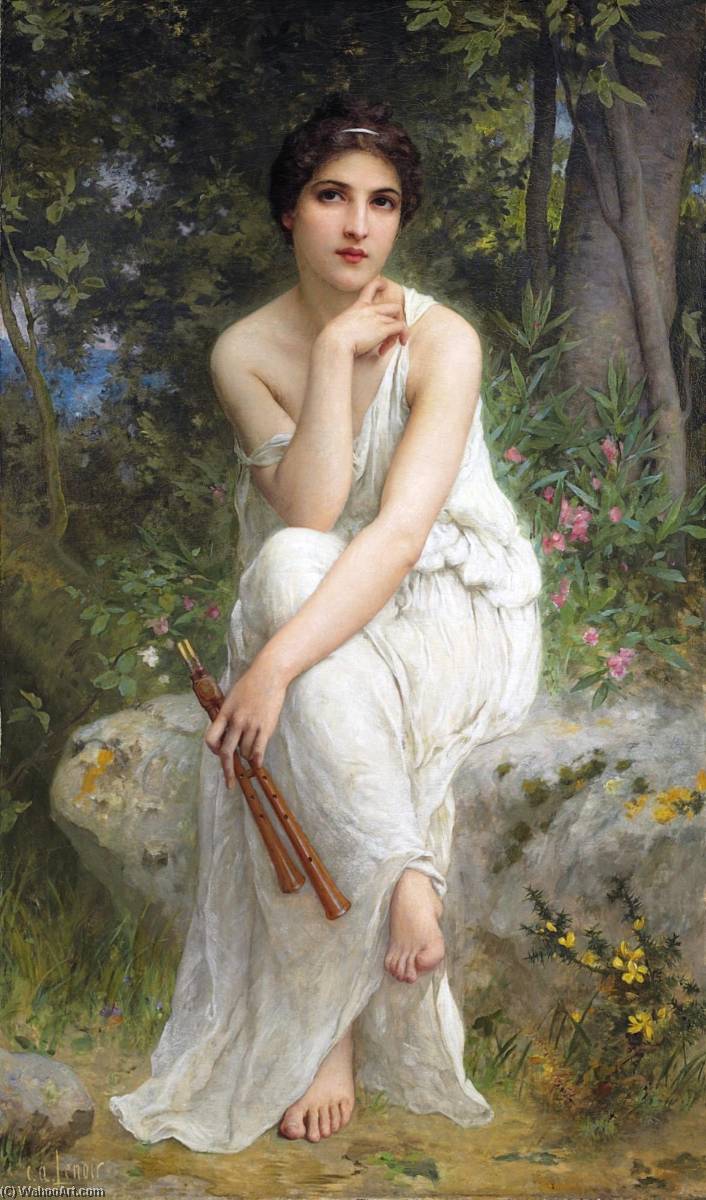 The Flute Player — Charles Amable Lenoir