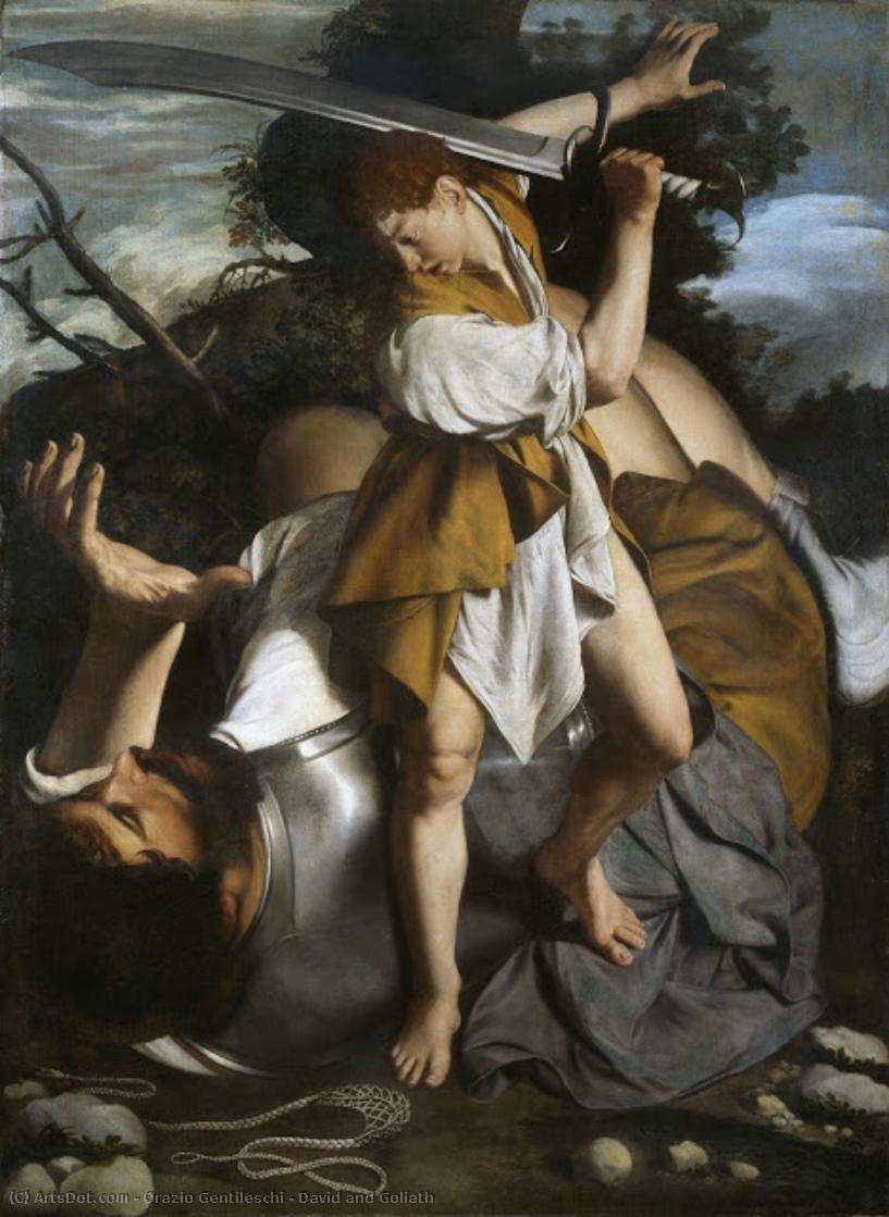 David And Goliath — Orazio Gentileschi