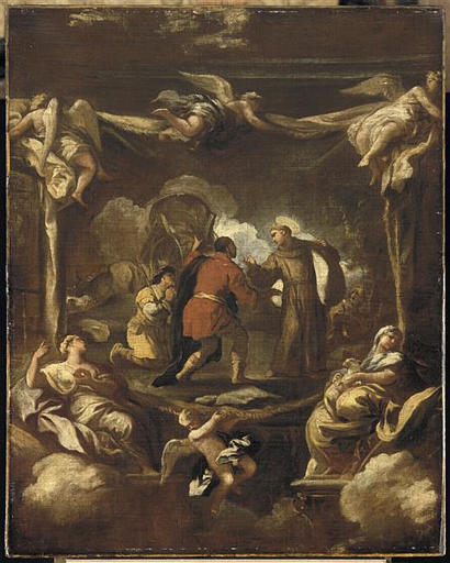 Saint Antoine De Padoue Et Le Miracle Du Char — Luca Giordano