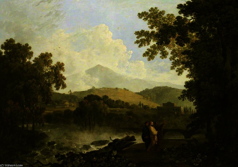 Cicero And His Two Friends, Atticus And Quintus, At His Villa At Arpinum — Richard Wilson