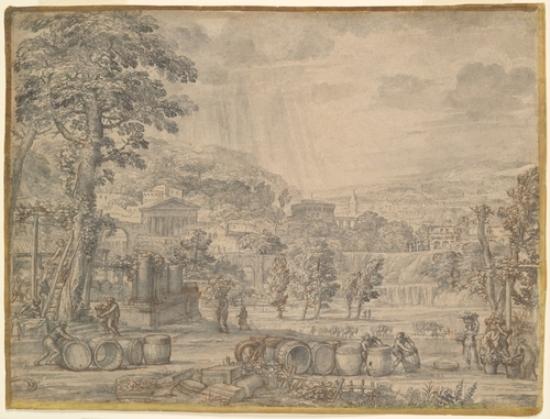 Landscape With Wine Harvest — Pietro Da Cortona
