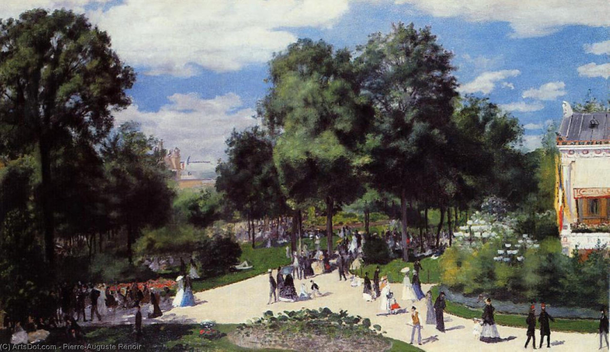 The Champs-elysees During The Paris Fair Of 1867 — Pierre-auguste Renoir